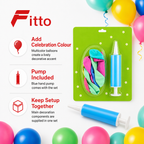120 Pieces Multicolor Party Balloons with Blue Hand Pump (1 Set)