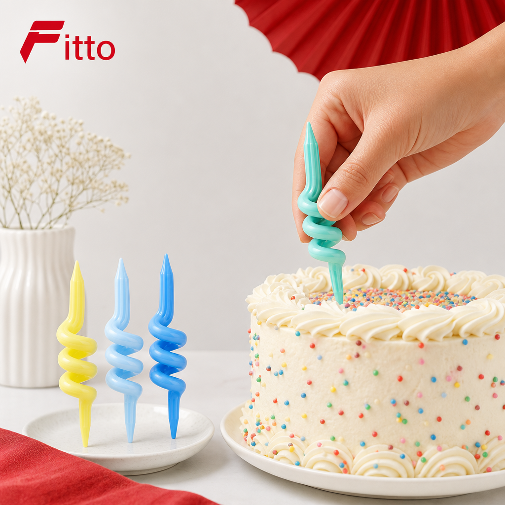 240 Pieces Pastel Spiral Birthday Candles (4 Pieces for Cake and Celebration Decor)