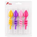 144 Pieces Spiral Birthday Candles (4 Pieces – Multicolor Cake Decoration Set)
