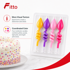 144 Pieces Spiral Birthday Candles (4 Pieces – Multicolor Cake Decoration Set)