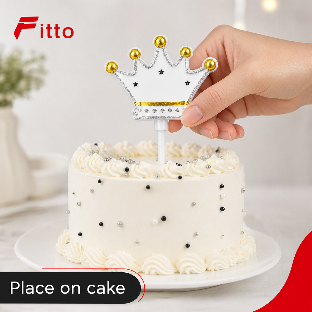 144 Pieces Crown Birthday Cake Candles