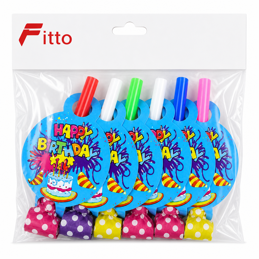 144 Pieces Party Blowout Packs (6 Birthday Celebration Noisemakers per Pack)