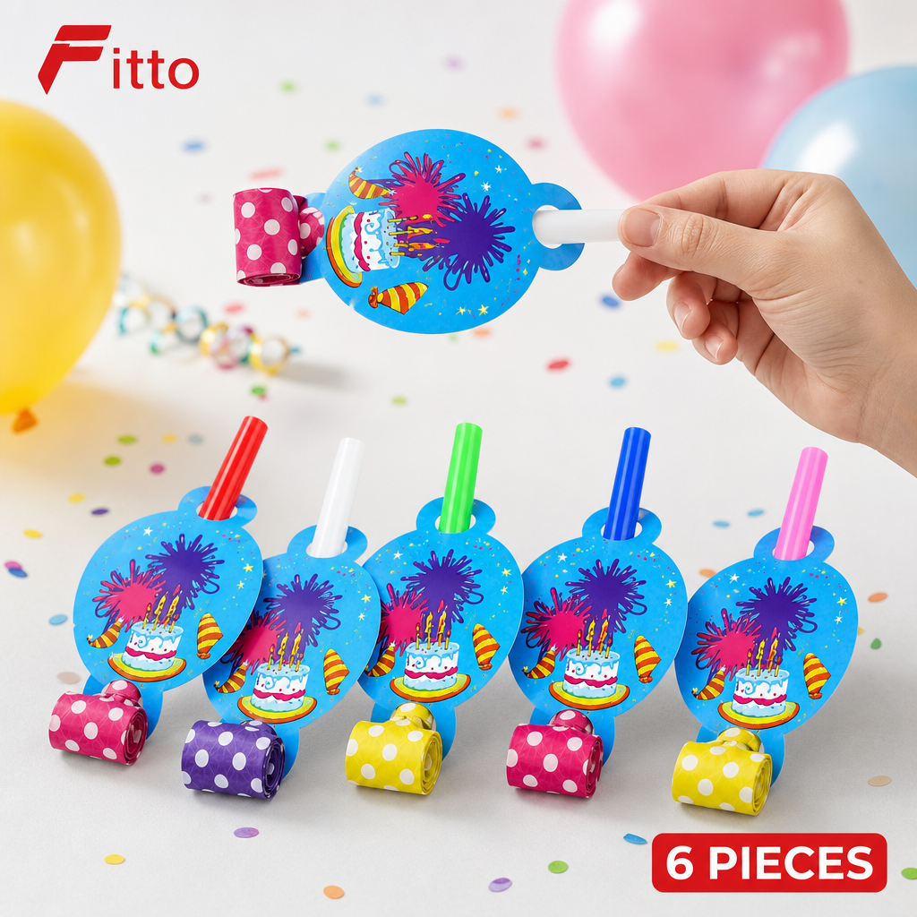 144 Pieces Party Blowout Packs (6 Birthday Celebration Noisemakers per Pack)