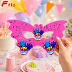 240 Pieces Pink Butterfly Birthday Party Masks