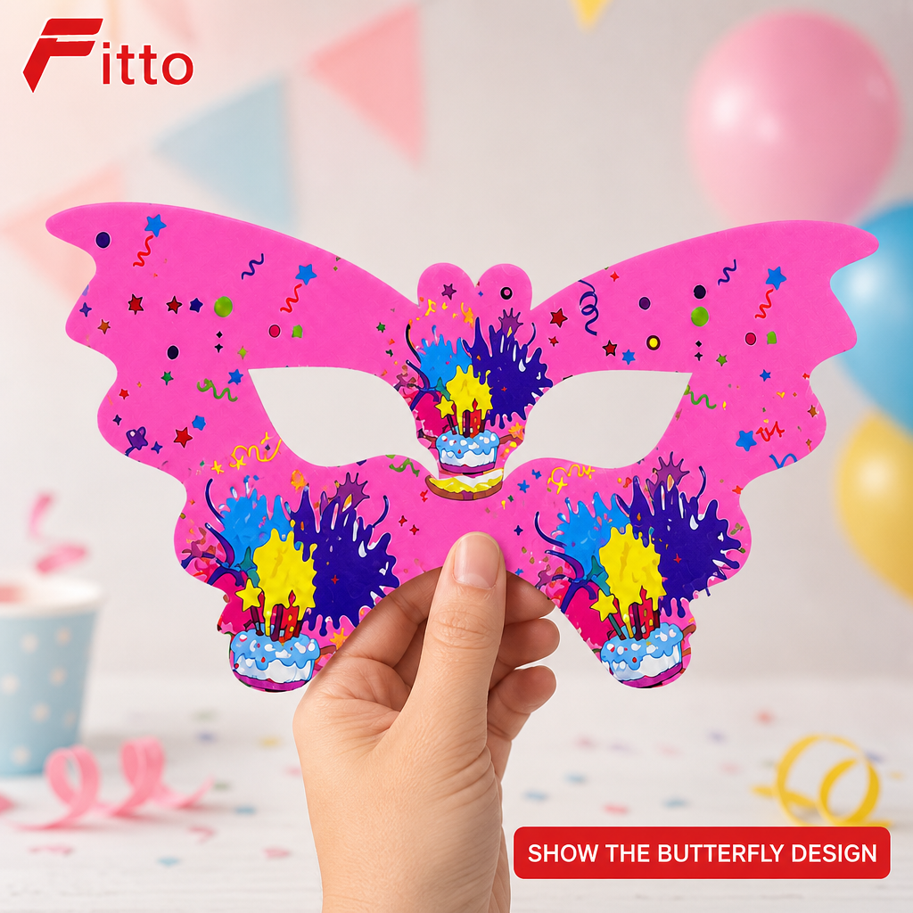 240 Pieces Pink Butterfly Birthday Party Masks