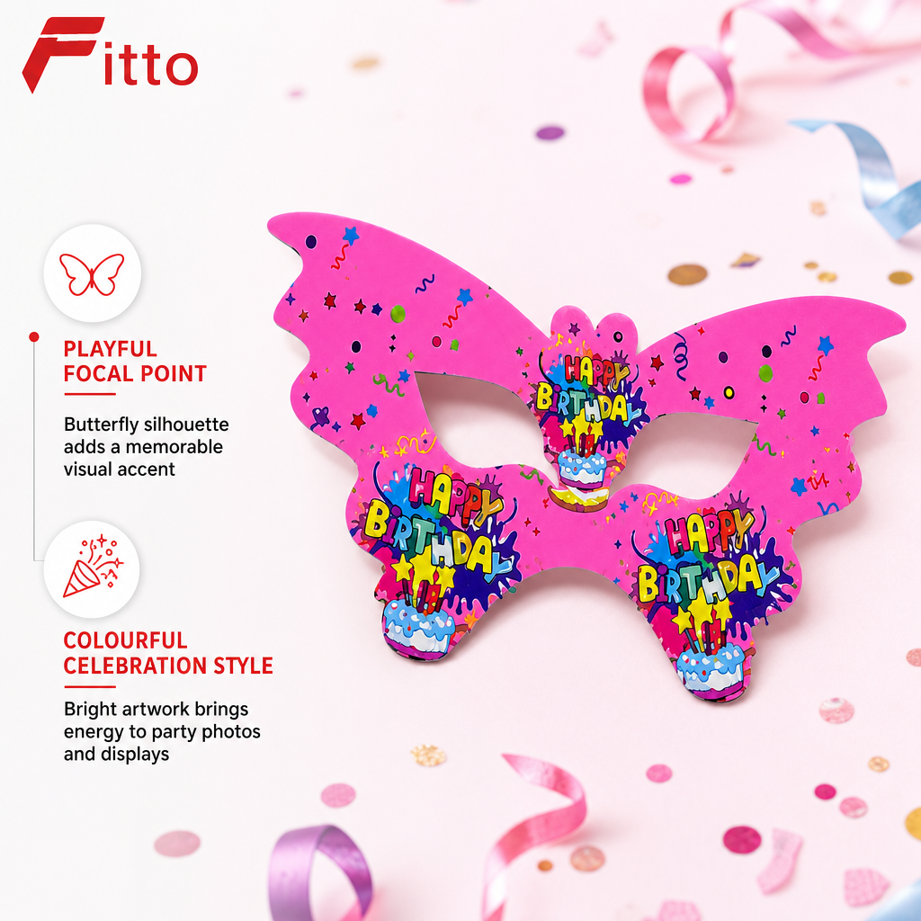 240 Pieces Pink Butterfly Birthday Party Masks