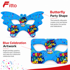 240 Pieces Blue Butterfly Birthday Party Masks