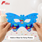 240 Pieces Blue Butterfly Birthday Party Masks