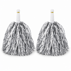 144 Pieces Silver Cheerleading Pom Poms (1 Pair for Dance Teams – Routines and Rally Events)