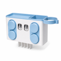 48 Pieces Bathroom Organizers (4-in-1 Wall-Mounted Storage Holder – White and Blue – 1 Set)