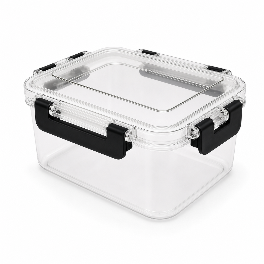 72 Pieces Clear Airtight Food Storage Containers with Black Locking Clips