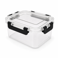 72 Pieces Clear Airtight Food Storage Containers with Black Locking Clips