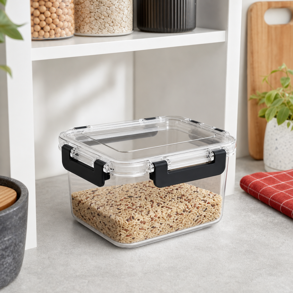 72 Pieces Clear Airtight Food Storage Containers with Black Locking Clips
