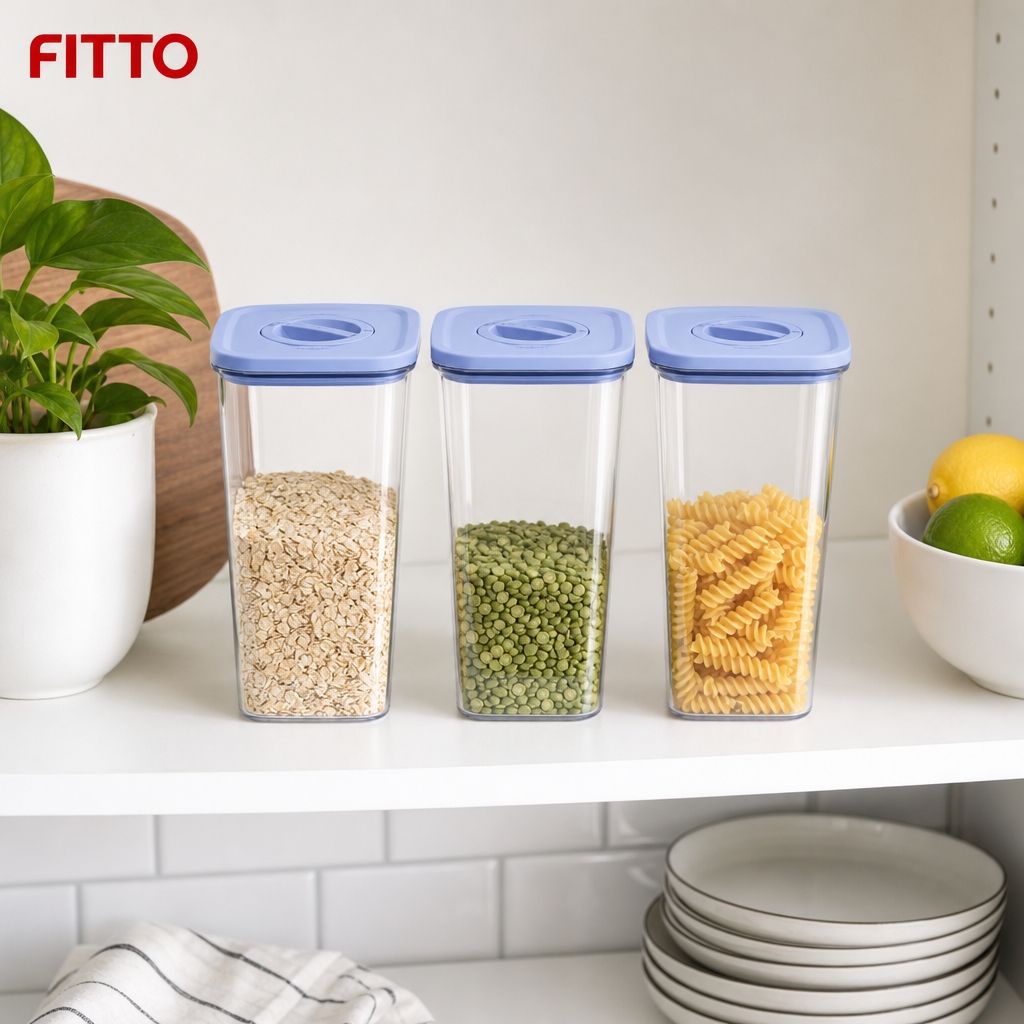 60 Pieces Food Storage Containers with Blue Lids (3 Pieces)