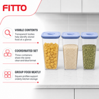 60 Pieces Food Storage Containers with Blue Lids (3 Pieces)