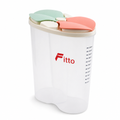 96 Pieces White Dual-Compartment Seasoning Containers (2500 ml)