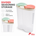 96 Pieces White Dual-Compartment Seasoning Containers (2500 ml)