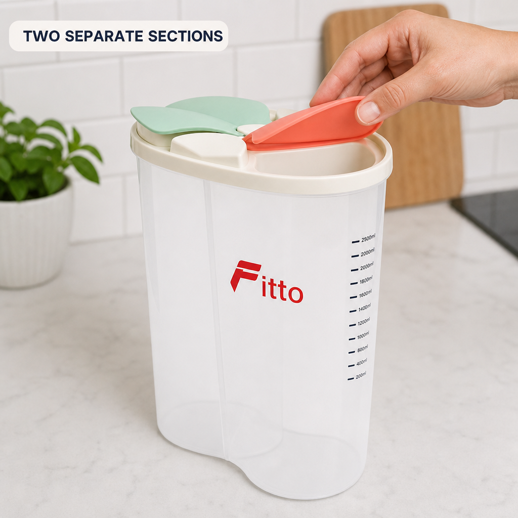 96 Pieces White Dual-Compartment Seasoning Containers (2500 ml)