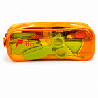 72 Pieces School Stationery Kit in Transparent Zipper Pencil Cases (1 Kit)