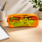 72 Pieces School Stationery Kit in Transparent Zipper Pencil Cases (1 Kit)