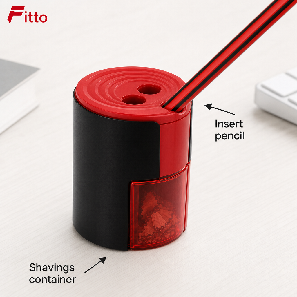 72 Pieces Dual-Hole Pencil Sharpeners with Shavings Containers (Assorted Colors – 12 Pieces)