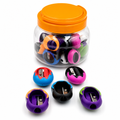 72 Pieces Single-Hole Pencil Sharpeners with Shavings Containers (Assorted Colors – 24 Pieces)