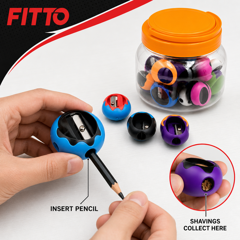 72 Pieces Single-Hole Pencil Sharpeners with Shavings Containers (Assorted Colors – 24 Pieces)