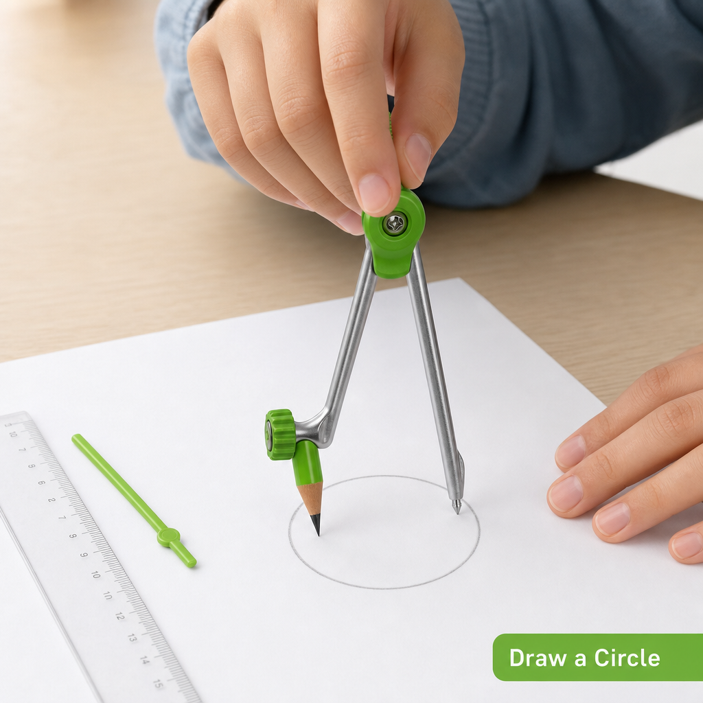 120 Pieces Geometry Sets with Compass (Pencil and Drawing Tools for Student Schoolwork – 1 Set)