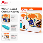 96 Pieces Reusable Water Magic Activity Books with Water Brush (1 Set)