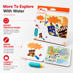 96 Pieces Reusable Water Magic Activity Books with Water Brush (1 Set)