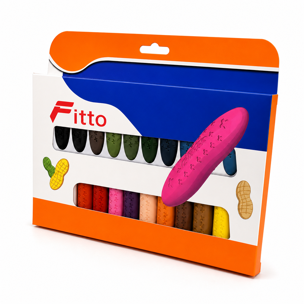 96 Pieces Peanut-Shaped Crayons (24 Colours – 1 Set for Drawing and Colouring)