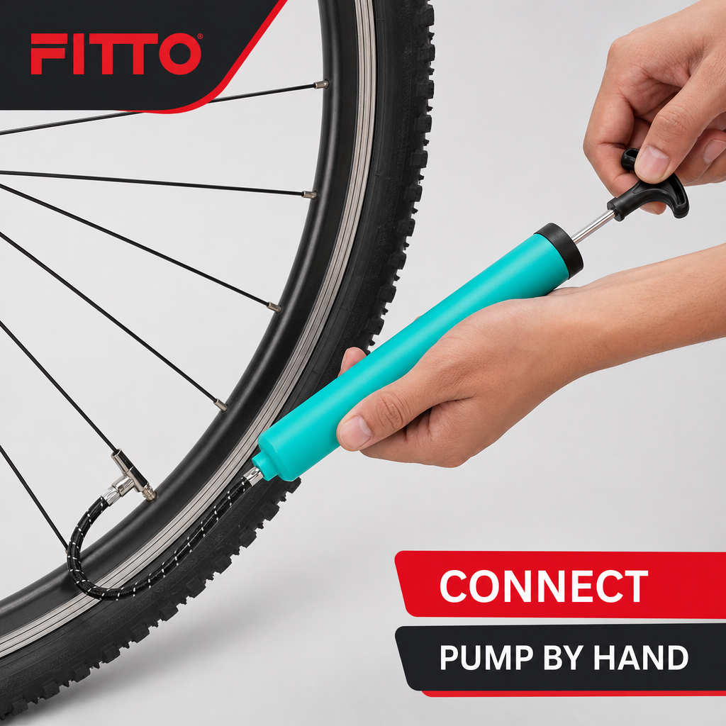 144 Pieces Bicycle Hand Pumps (30 cm Portable Manual Air Pump – Assorted Colors)