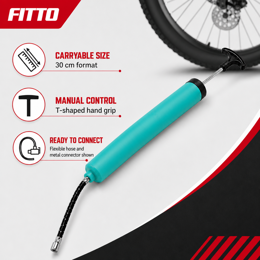 144 Pieces Bicycle Hand Pumps (30 cm Portable Manual Air Pump – Assorted Colors)