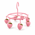 96 Pieces Rotating Strawberry Sock-Drying Hangers with Multiple Clips (Pink34 x 16 x 8 cm)