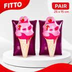 96 Pieces Ice Cream Inflatable Swim Arm Bands (25 x 15 cm – 1 Pair)
