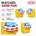 96 Pieces Inflatable Swim Arm Bands (Spaceship Design – 23 x 15 cm – 1 Pair)