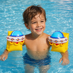 96 Pieces Inflatable Swim Arm Bands (Spaceship Design – 23 x 15 cm – 1 Pair)
