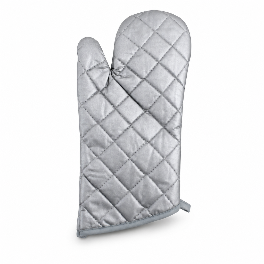 144 Pieces Silver Quilted Oven Gloves (34 cm – Kitchen Mitt for Baking and Cookware Handling)