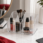 96 Pieces Clear Makeup Organizer Storage Boxes with Compartments (Rectangular Vanity Holder – 28 x 18 x 12 cm)