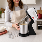 60 Pieces Hand Mixers With Stand (Stainless Steel Bowl And Attachments – 1 Set)