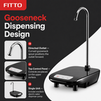 96 Pieces Electric Water Dispenser Pumps with Gooseneck Spout (Black)