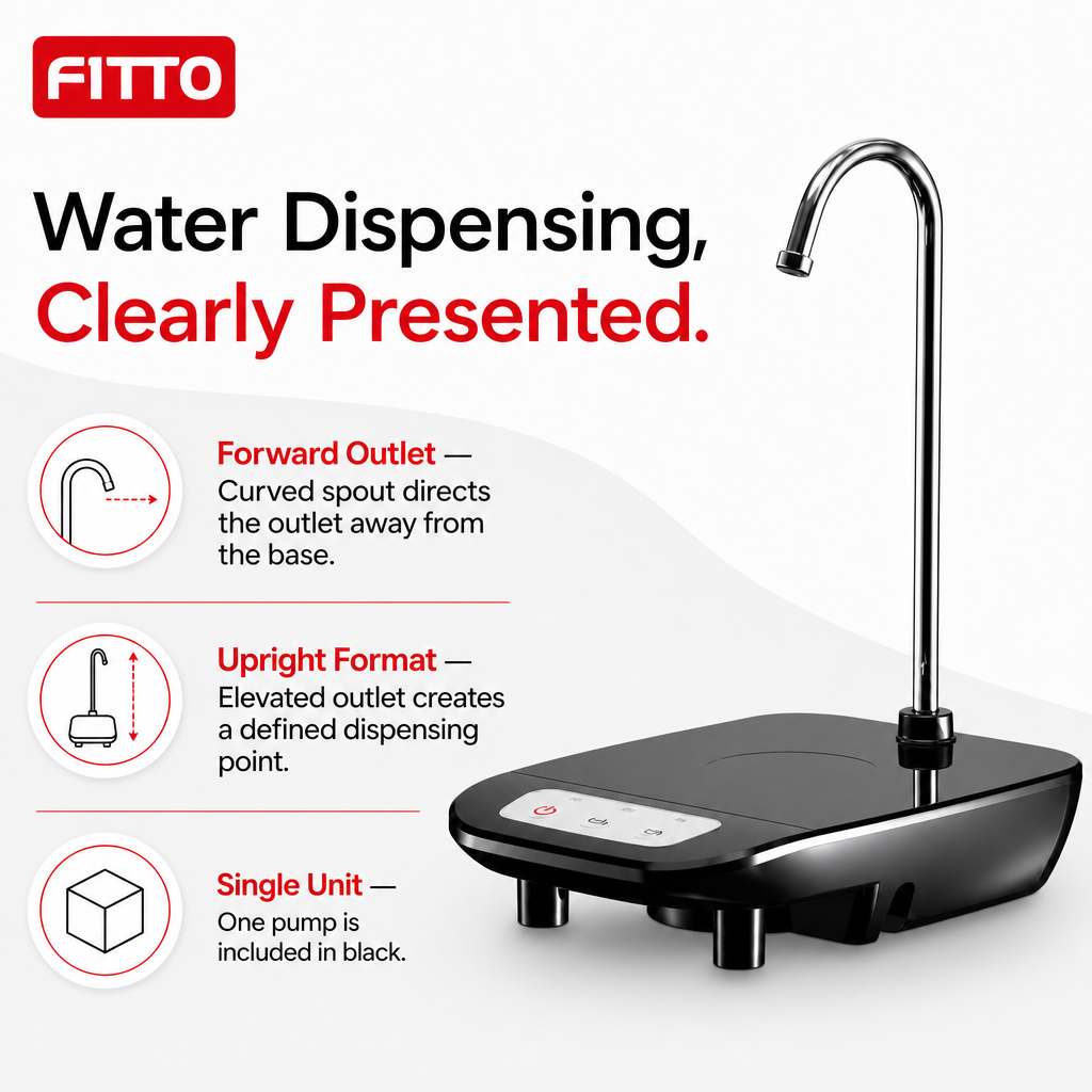 96 Pieces Electric Water Dispenser Pumps with Gooseneck Spout (Black)