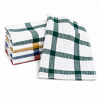 96 Pieces Assorted Kitchen Tea Towels (4-Piece Set – 36 x 64 cm – Checkered Cotton Dish Towels)