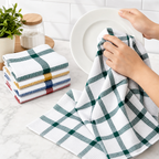 96 Pieces Assorted Kitchen Tea Towels (4-Piece Set – 36 x 64 cm – Checkered Cotton Dish Towels)