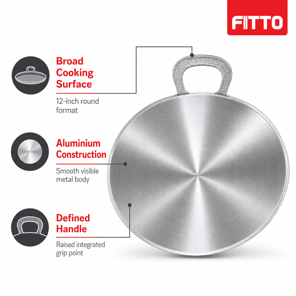 60 Pieces Aluminium Tawas (12 Inch – Round Cooking Pan)
