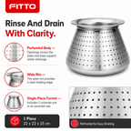 48 Pieces Stainless Steel Rice Washing Colander Pots (Perforated Rinsing Strainer – Assorted Size)