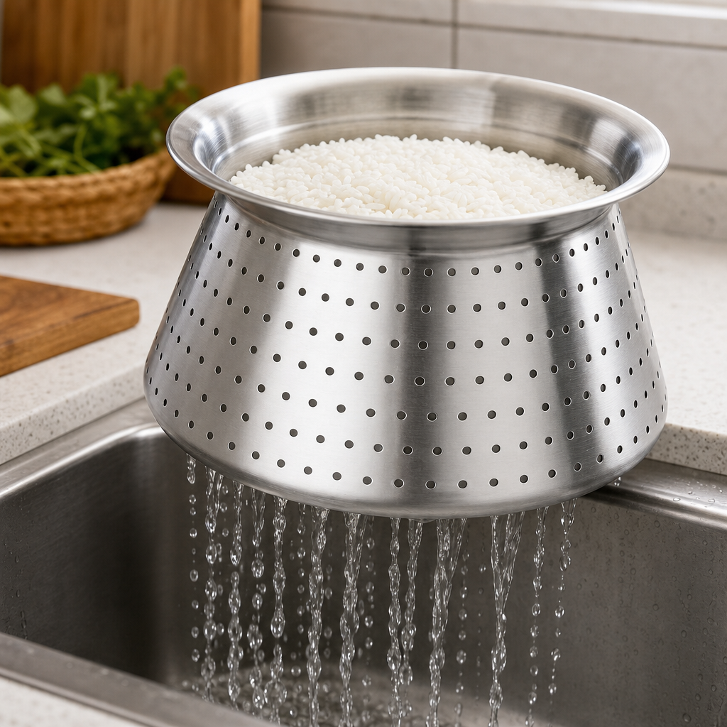 48 Pieces Stainless Steel Rice Washing Colander Pots (Perforated Rinsing Strainer – Assorted Size)