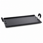48 Pieces Black Non-Stick Rectangular Tawas (36.7 x 22.5 cm)