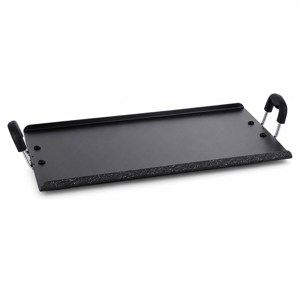 48 Pieces Black Non-Stick Rectangular Tawas (36.7 x 22.5 cm)