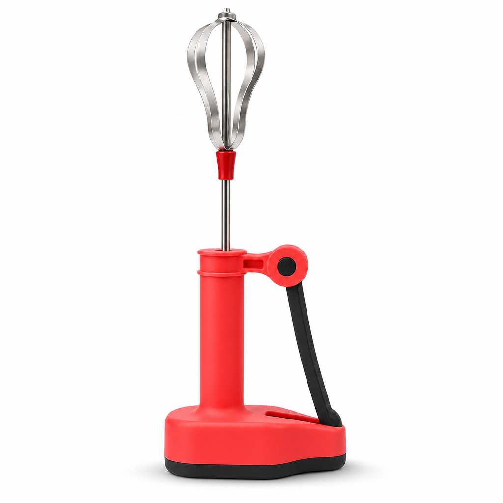 96 Pieces Manual Push Whisks with Base (Assorted Colors30 cm)